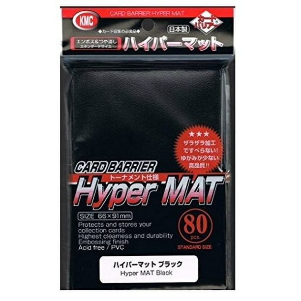 New Hyper Mat Black KMC Card-Barrier Matte Sleeves 80 pcs x 10 set Japan